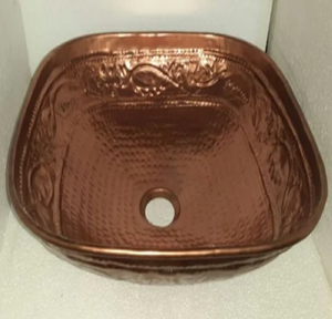 Fregadero de cocina de granja integrado profundo con incrustaciones blancas, diseño de un solo tazón, construcción de cobre duradera, disponible a precios mayoristas - Product Image 2