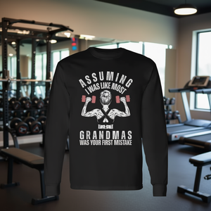 Camiseta de manga larga con estampado: Suponiendo que yo fuera como la mayoría de las abuelas, fue tu primer error. - Product Image 3