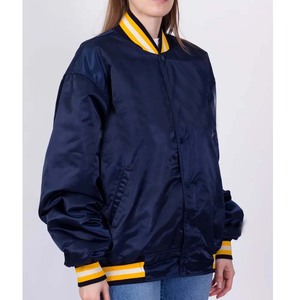 Vente en gros de veste universitaire en satin personnalisé de qualité supérieure coton de baseball brodé Letterman respirant - Product Image 3