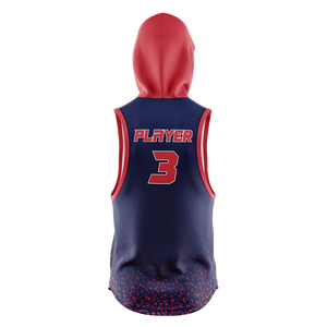 Wholesale Fashion Men Casual Custom Hip-Hop Sublimation Sleeveless Hoodie Breathable Sublimation <b>Embossed</b> Printing Winter Hoodie - Product Image 4