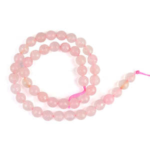 Cuentas Sueltas Facetadas de Cuarzo Rosa de 8mm, 45-50 Piezas para Hacer Joyas, Pulseras, Malas, Cristal de Sanación Emocional y del Amor - Product Image 1