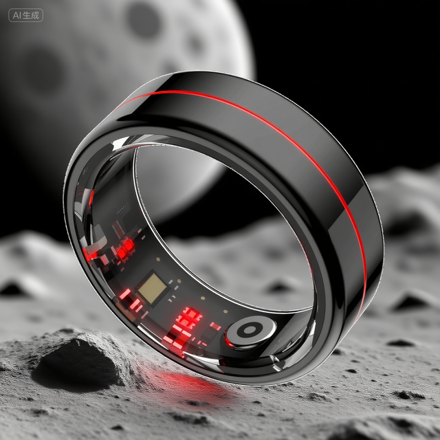 Smart Ring with Charging Case Health Sleep Monitor 5ATM Waterproof Multi-sport Mode Camera Control WiFi for Men and Women