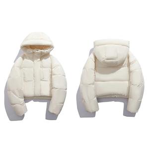 Chaqueta Bomber Corta de Invierno para Mujer, Cálida, Informal, Holgada, con Cuello Alto, Estampada, Transpirable, Impermeable y Reversible - Product Image 6