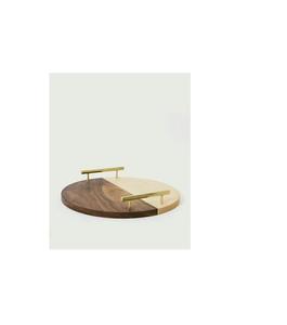 Plateau de service en bois marbré Craft Valley, design moderne pour la cuisine et la table à manger, artisanat de luxe, design haut de gamme, pour l'accueil à domicile - Product Image 2