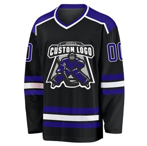 Camiseta de Hockey sobre Hielo Personalizada al por Mayor, Impresión por Transferencia de Calor, 100% Poliéster, Secado Rápido, Antibacteriana, Alta Calidad, 220g - Product Image 5