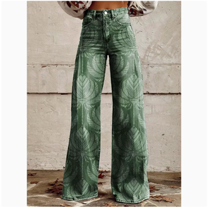 공장 가격 출하 준비가 S-5xl 플러스 사이즈 여성의 패션 청바지 디지털 인쇄 바지 여자는 사용자 정의 될 수 있습니다 - Product Image 1