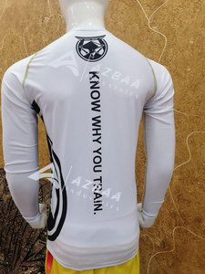 Azbaa Industries Camisa de compresión para hombre Venta caliente Fábrica al por mayor Sublimación personalizada Protectores de erupción para BJJ Grappling Stretch - Product Image 2