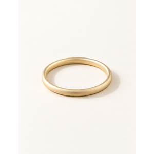 <b>Vintage</b> 2mm Matte <b>Gold</b> Plated Wedding <b>Ring</b> - Product Image 1