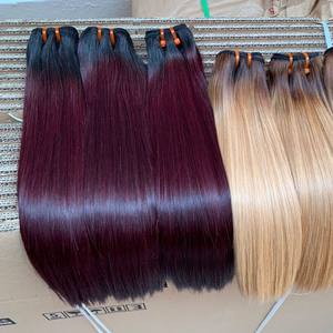 Vente chaude 2023 couleur de cheveux humains en gros Jen08 perruques de cheveux bruts vietnamiens 100% de haute qualité - Product Image 1
