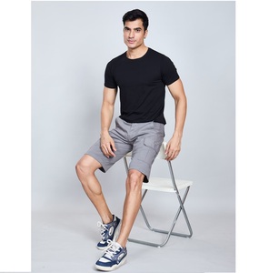Pantalones cortos Cargo de seis bolsillos de sarga de algodón de calidad superior para hombres Pantalones de utilidad sólidos con estilo duradero Respetuoso con el medio ambiente Casual todos los días - Product Image 1