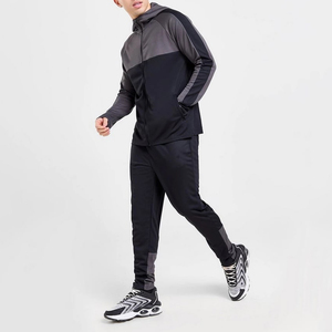 Conjunto de chándal deportivo de invierno para hombre Diseño personalizado con logotipo Tamaño adulto Cuello con capucha Patrón sólido Último estilo de cremallera - Product Image 1