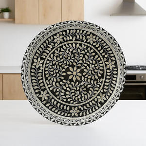 Plateau MOP rond d'approvisionnement direct d'usine plateaux en nacre fabriqués à la main matériau écologique - Product Image 2