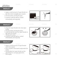 Adhesivo para Extensiones de Pestañas Lash Super Bonder Sin Cianoacrilato, Sellador de Curado Rápido, Larga Duración, Baja Irritación, Marca Privada