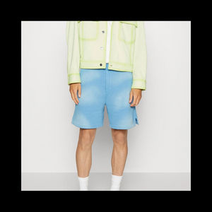 Pantalones cortos de algodón 100% con lavado ácido Vintage para hombre, patrón sólido de rizo francés personalizado, estilo de cordón con estampado de hojaldre - Product Image 2