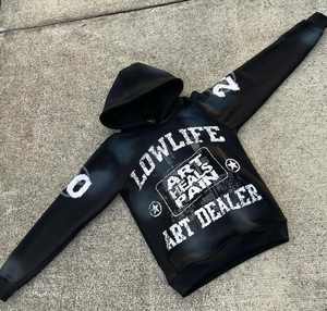 Basics cotton blended Street Custom Design Comfortable Silk Screen Hoodies for Man Private Label Factory 100% Cotton - Product Image 1