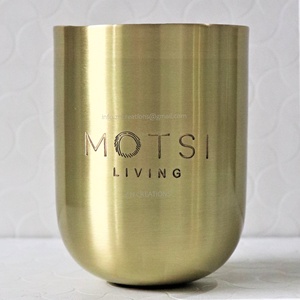 Bougeoir vide en or à impression personnalisée avec une capacité de Containers-16oz en cuivre de luxe Décoration de la maison de style floral moderne - Product Image 5