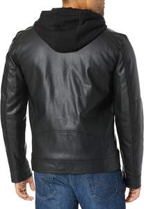Chaqueta de Cuero Personalizada para Hombre, Colección de Invierno, Cuello Alto, Transpirable y Resistente al Viento, Estilo Motero, Gran Venta - Product Image 6