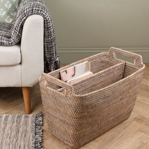 Rattan Wicker <b>Magazine</b> Holder <b>Basket</b> Handmade Storage <b>Baskets</b> Natural Rattan Modern Multifunction Made in Viet Nam - Product Image 5