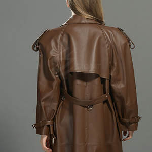 เสื้อโค้ทหนังสำหรับผู้หญิงเสื้อโค้ทหนังแท้ - Product Image 6