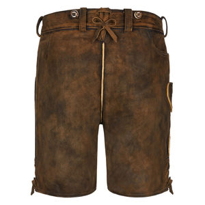 Pantalones cortos de cuero de ante de vaca bávaro personalizados de alta calidad para hombres decoración Vintage tejido auténtico no tejido sólido - Product Image 2