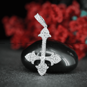Pendentif Croix Sertie de Diamants VVS Moissanite Argent Sterling 925 Collier Religieux Style Hip Hop Pendentif Diamant Phoenix Enterprise - Product Image 3