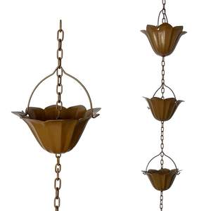 Cadena de Lluvia Decorativa de Metal para Jardín con Nuevo Diseño que Crea un Movimiento de Agua Equilibrado y un Atractivo Visual - Product Image 3