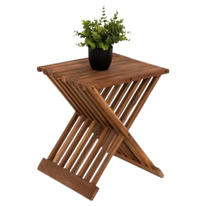 Foldable Traditional Teak Coffee Table Eco-Friendly Waterproof Outdoor Side Table Lightweight <b>Patio</b> <b>Bistro</b> Table Home Furniture - Product Image 1