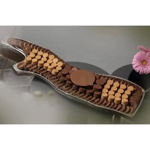 Qualité Deluxe Métal Argent Plaqué Avec Poignées Florales Design Moderne Chocolat Bonbons Dessert Affichage Hôtel Fournitures Meilleur Prix - Product Image 5