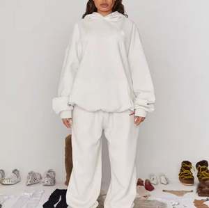 OEM ODM Sweats à capuche surdimensionnés vierges écologiques 360 g/m² en polaire Impression bouffante personnalisée du logo avant Pull unisexe grande taille pour femmes - Product Image 5