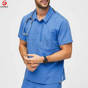 Hombres Enfermera Scrubs Uniformes Médico Profesional Único Hombre Scrub Uniforme Set Por Encargo Bajo Precio - Product Image 2