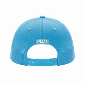 Casquette Trucker 6 Panneaux en Maille Bleue Ajustable Unisexe Décontractée Printemps-Été avec Impression Sérigraphique sur Panneau Avant et Broderie 3D Respirante - Product Image 3