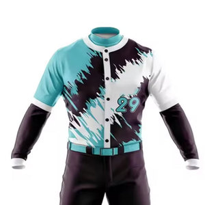 New Design Sublimation Baseball Uniforms Made Breathable Polyester Fabric Lightweight 2026 For Men - Product Image 3