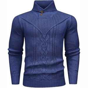 Pull en polyester respirant décontracté pour hommes avec col montant et fermeture éclair Logo personnalisable sur le devant - Product Image 2