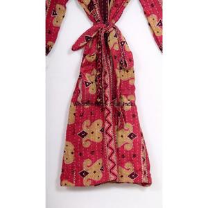 Handmade 100% Organic Cotton Kantha Jacket for Women Vintage Festival Fashion Quilted Short <b>Kimono</b> Sleepwear Spring - Product Image 6