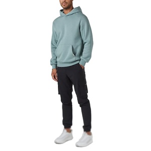 Pulls à capuche en polaire pour hommes, qualité supérieure, avec poches, mélange polyester/coton, finition délavée, broderie et impression personnalisées, vente en gros - Product Image 5