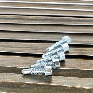 Vis autoforeuses à tête hexagonale Classe 8 Acier au carbone Zinc/Galvanisé Métrique Fixations de toiture Marque PDC Modèle 3 OEM - Product Image 1