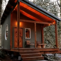 Mountain Tiny Wooden House/Timber Frame Cabin for Courtyard Use-Modern Design Easy Installation Hiking & Glamping
