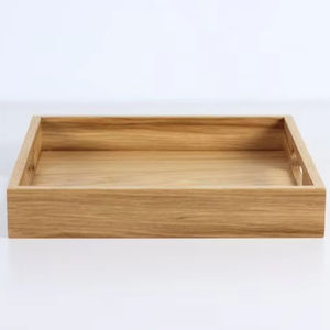 Bandeja de servicio de madera de grano natural hecha a mano Hermosa y Práctica solución de servicio pulida de la India para decoraciones - Product Image 1