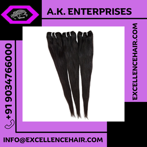Estilo indio de onda recta Cabello Remy virgen de alta calidad Extensión más suave Trama dibujada doble Paquete DE VENTA DE EXPORTACIÓN - Product Image 3