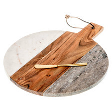 Tabla de quesos de mármol y madera, tabla de cortar con logotipo personalizado de forma cuadrada, rebanadora de queso de diseño maravilloso, última llegada - Product Image 4