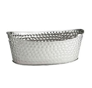 Support de bouteille de seau à glace de grande taille, refroidisseur de vin, Design martelé élégant, couleur argent, Logo personnalisé OEM, taille - Product Image 1