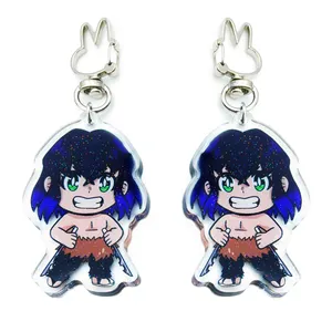 PAKA Custom Round With Logo Printing Transparent Eco-friendly Acrylic Keychain Cartoon Anime Keychain Plastic Acrylic Keychain