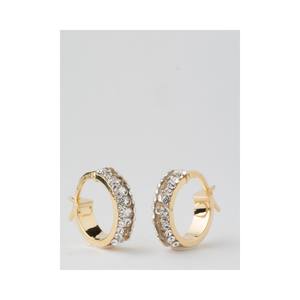 Aros Redondos de Alta Calidad al por Mayor, con Cristales Amarillos y Blancos de 10 mm, Chapados en Oro de 18 Quilates, Plata de Ley 925 - Product Image 2