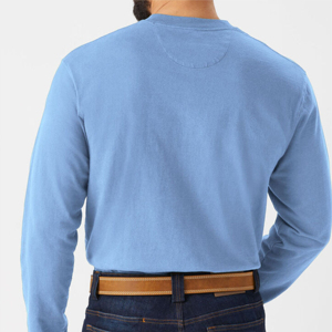 Camisetas de manga larga con cuello redondo ajustadas para hombre, camiseta informal de la mejor calidad para hombre, camisetas de manga larga de Color sólido - Product Image 6