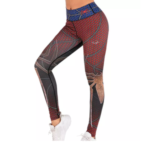 Leggings de Yoga de Cintura Alta para Mujer, Pantalones Deportivos con Estampado por Sublimación, Ropa Deportiva Elástica con Diseño de Costuras en Contraste - Product Image 5