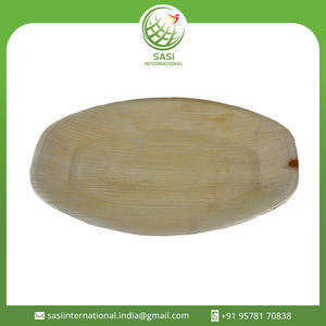 Vajilla desechable Biodegradable Natural 100%, bandejas de hoja de palma, diferentes tamaños, formas para servir alimentos, papel hecho para bodas - Product Image 2