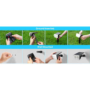 Consciot Set di 6 Faretti Solari da Esterno Impermeabili con 24 LED, Illuminazione dal Tramonto all'Alba, Luci da Parete Regolabili 2-in-1, Luci Calde per Sentieri - Product Image 5