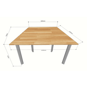 Table trapézoïdale minimaliste en contreplaqué avec pieds ovales en fer <span class=keywords><strong>Lego</strong></span> HBLG016 - Product Image 6