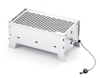 Barbecue au gaz portable écologique en acier inoxydable, résistant à la rouille, design pliable compact, facile à nettoyer, pour balcon, camping-car et pique-nique
