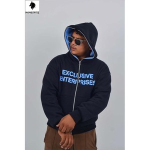 Sweat à capuche 100% coton imprimé de luxe pour hommes, pull Streetwear surdimensionné lourd pour l'hiver - Product Image 2